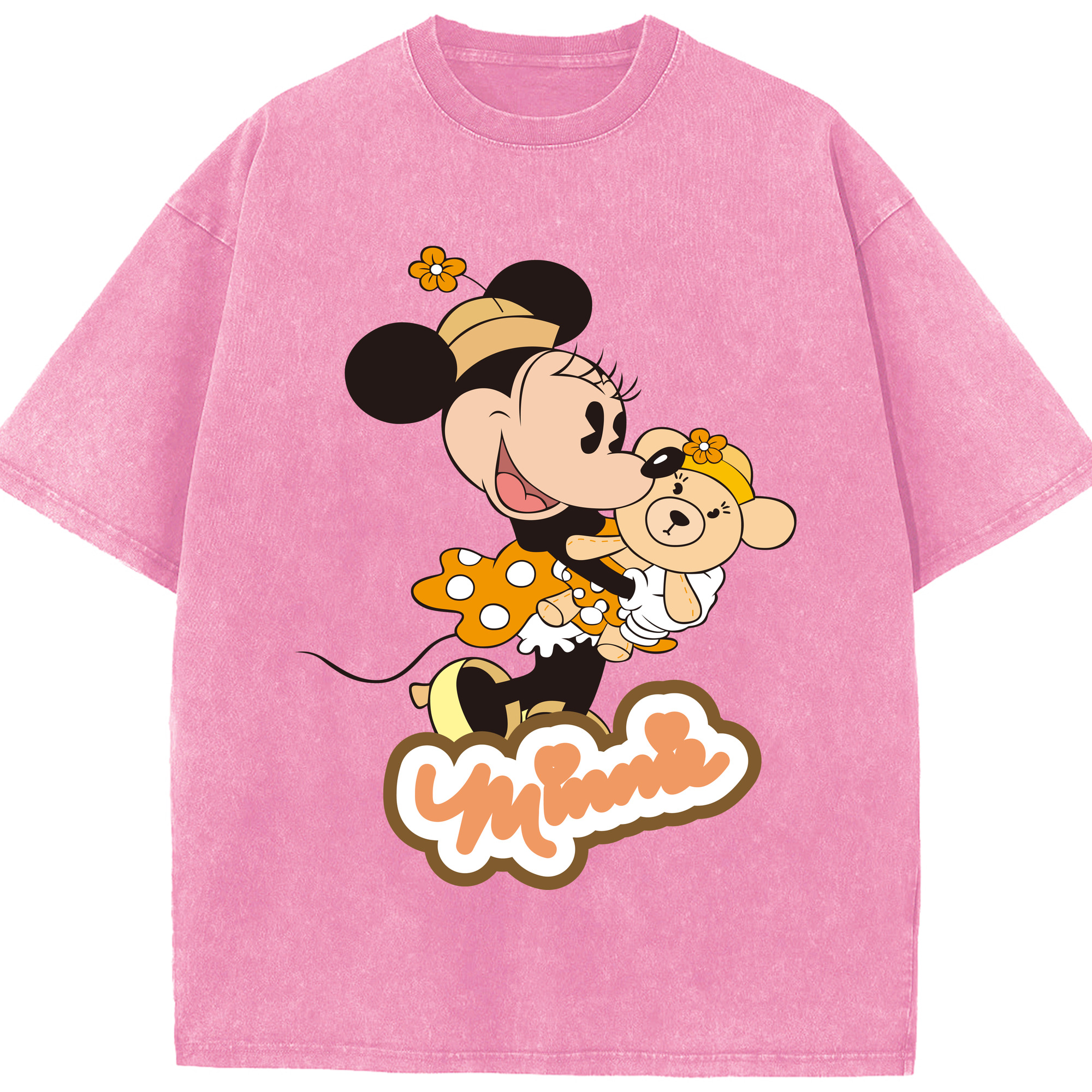 （画像用） ミッキーマウス Mickey Mouse 綿100% ヴィンテージ風 半袖Tシャツ（フロントプリント）